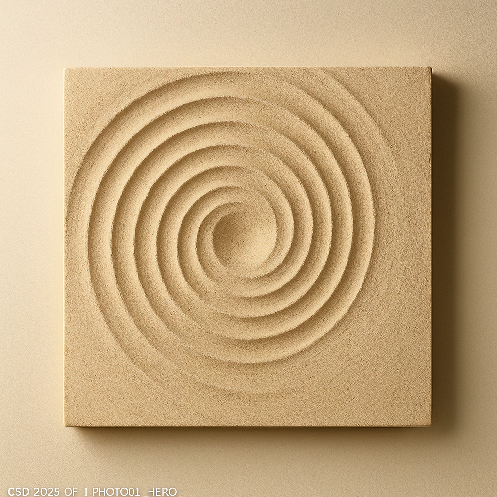 Onde Fossile — relief mural, onde minérale