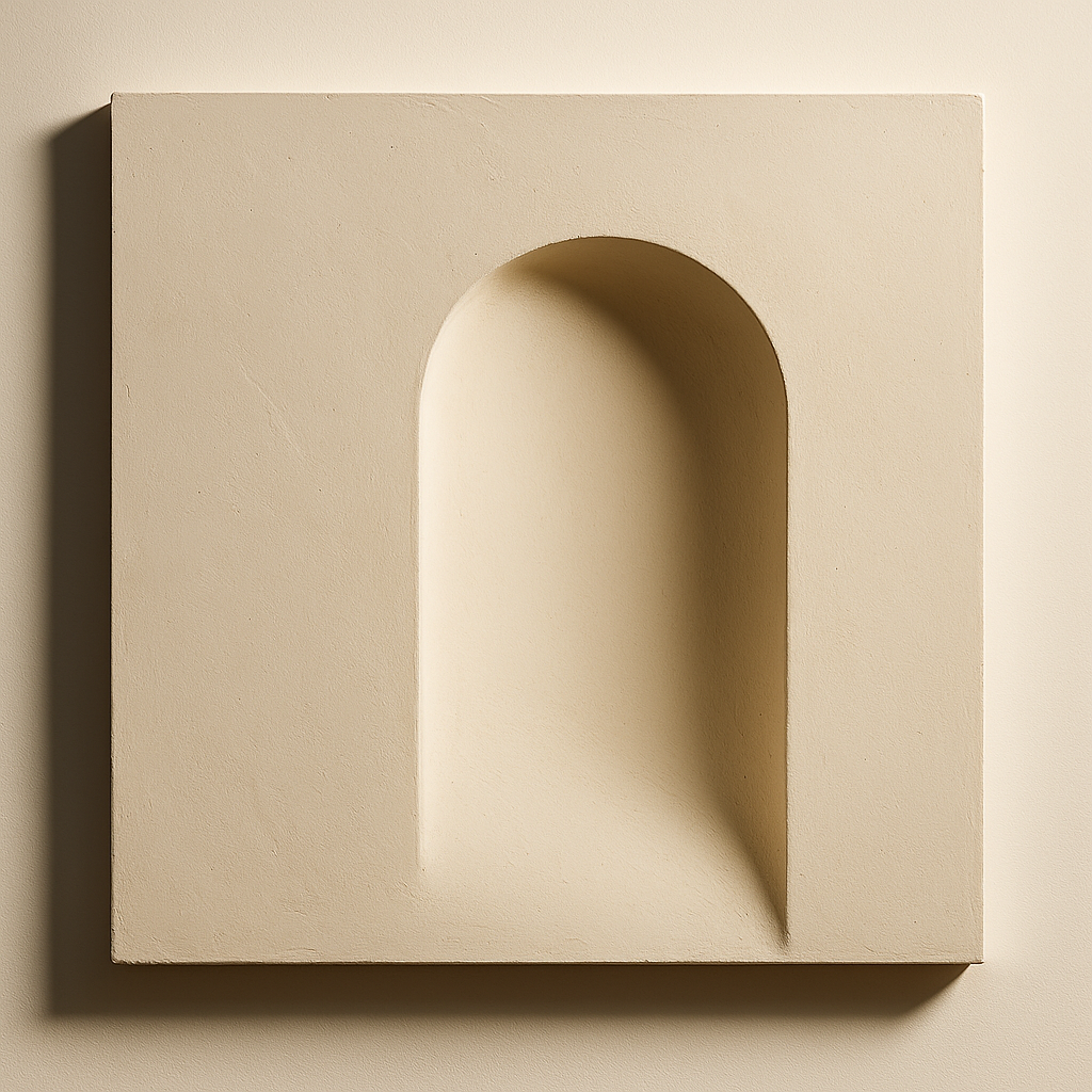 Seuil d’Ombre — relief mural, seuil lumineux et ombre
